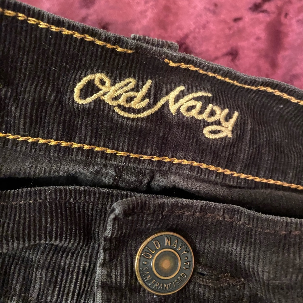 Black corduroy, Old Navy jeans